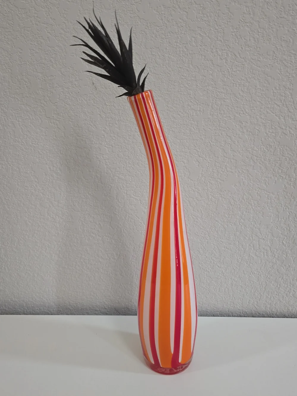 Ritzenhoff & Breker MCM Style Hand Blown Glass Modernist Vase 17